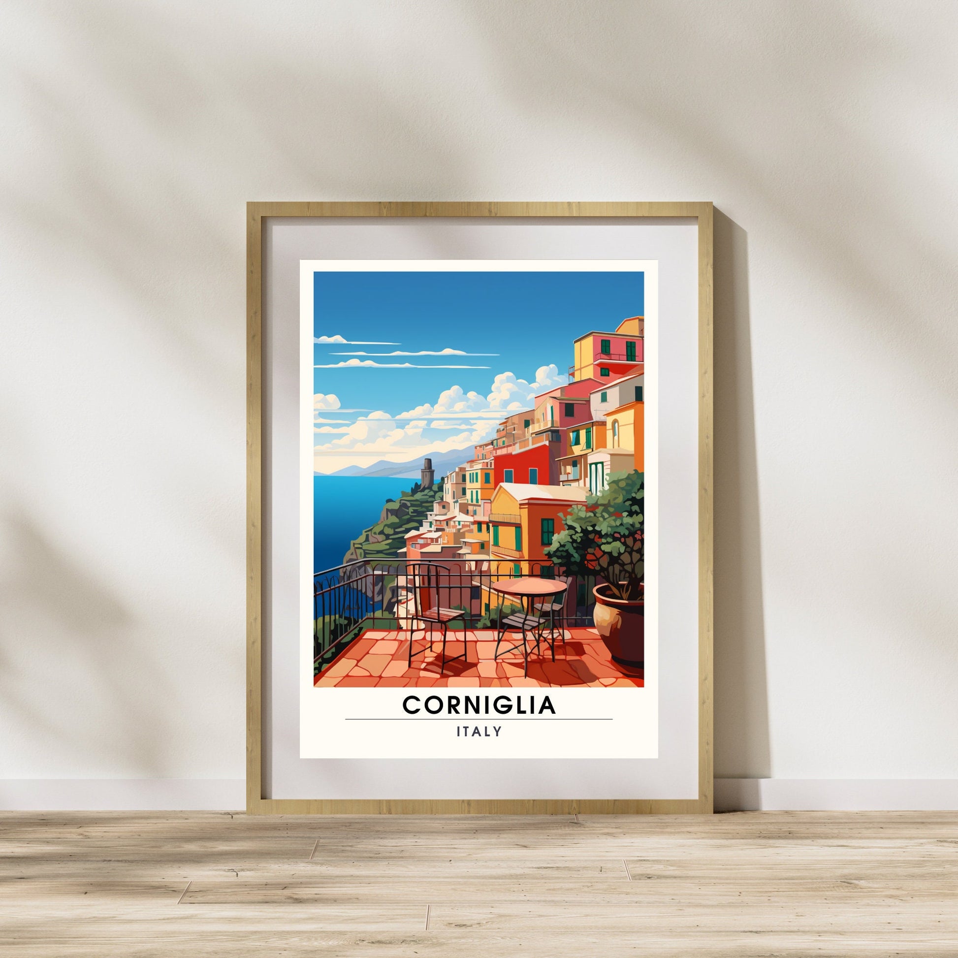 Affiche Corniglia, Italie | impression de voyage Corniglia | affiche de voyage Cinque Terre