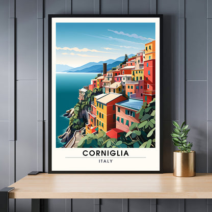 Affiche Corniglia, Italie | impression de voyage Corniglia | la beauté pittoresque de Corniglia