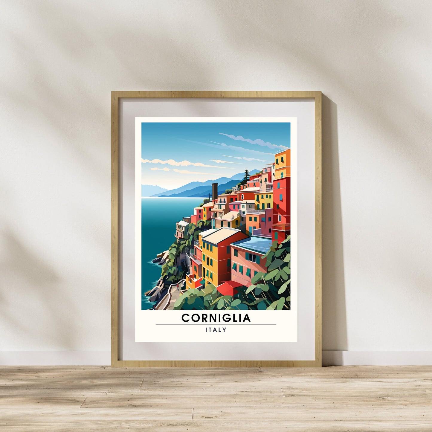 Affiche Corniglia, Italie | impression de voyage Corniglia | la beauté pittoresque de Corniglia