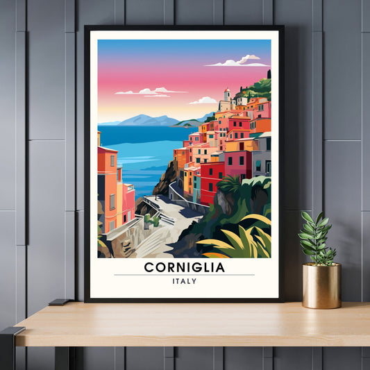 Affiche Corniglia, Italie | impression de voyage Corniglia | Impression Cinque Terre