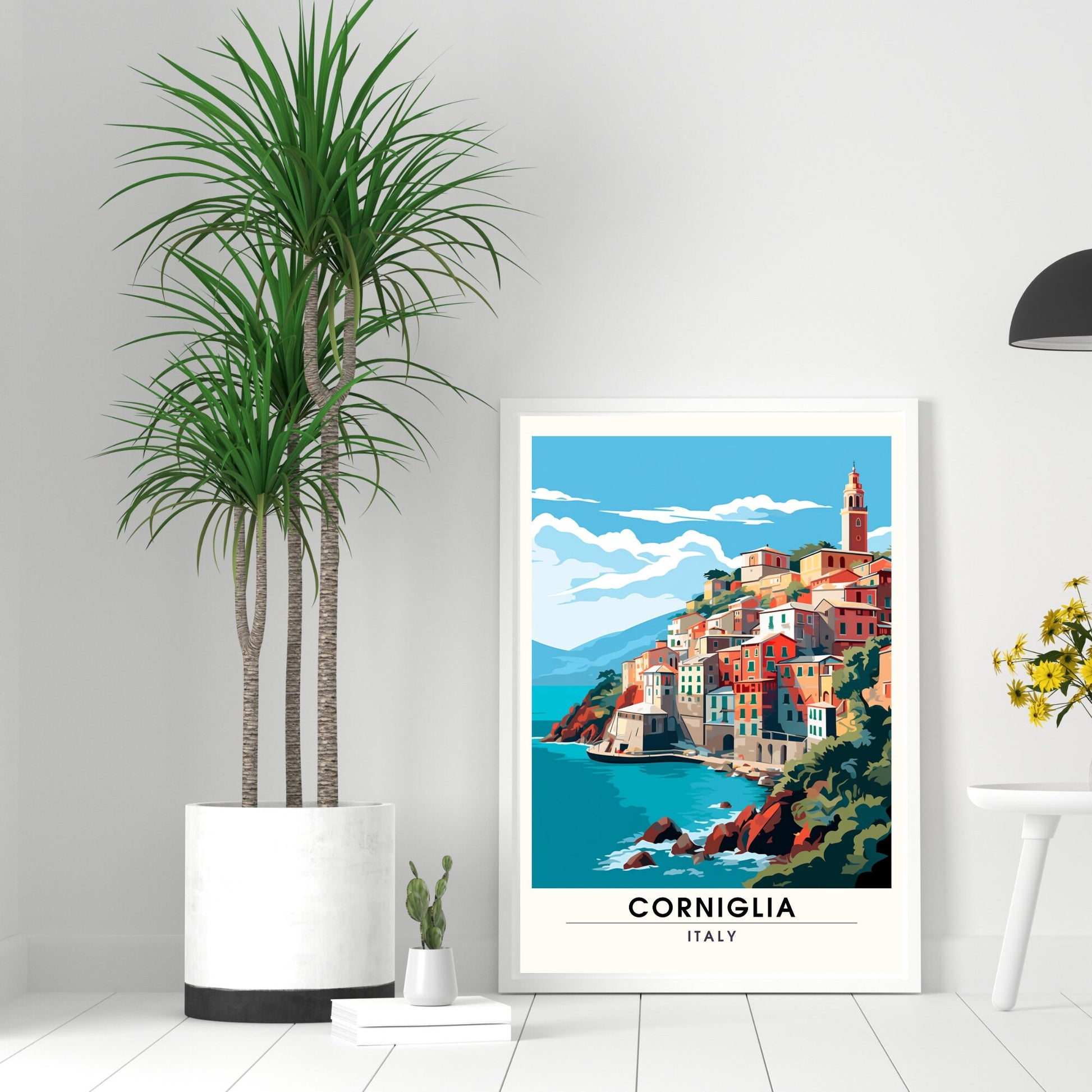 Affiche Corniglia, Italie | impression de voyage Corniglia | affiche de voyage Cinque Terre | Affiche Italie