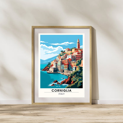 Affiche Corniglia, Italie | impression de voyage Corniglia | affiche de voyage Cinque Terre | Affiche Italie