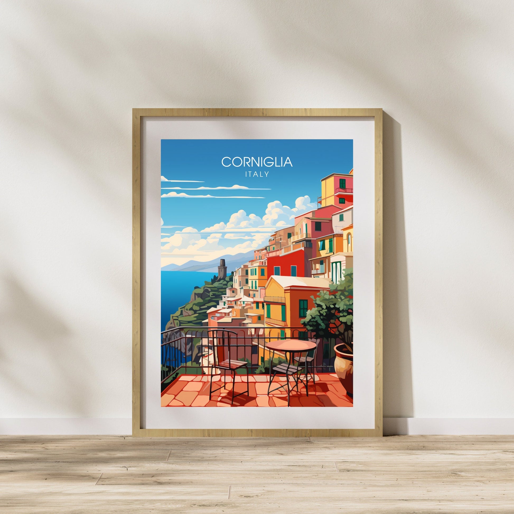 Affiche de voyage Corniglia, Italie | impression de voyage Corniglia | affiche de voyage Cinque Terre | Italie