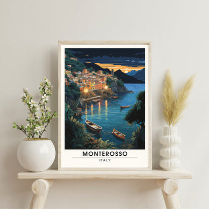 Affiche Monterosso, Italie | impression de voyage Monterosso al Mare | affiche de voyage Cinque Terre | affiche Italie