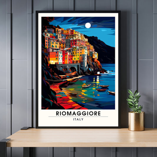 Affiche Riomaggiore Italie | impression de voyage Riomaggiore | affiche de voyage Cinque Terre | affiche Italie