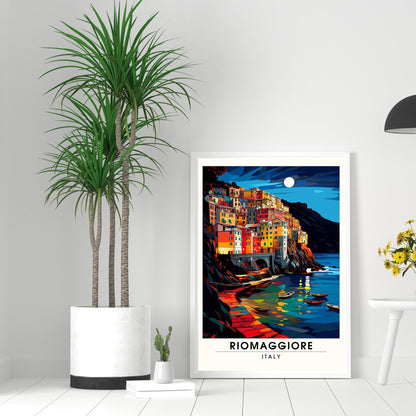 Affiche Riomaggiore Italie | impression de voyage Riomaggiore | affiche de voyage Cinque Terre | affiche Italie