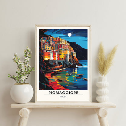 Affiche Riomaggiore Italie | impression de voyage Riomaggiore | affiche de voyage Cinque Terre | affiche Italie