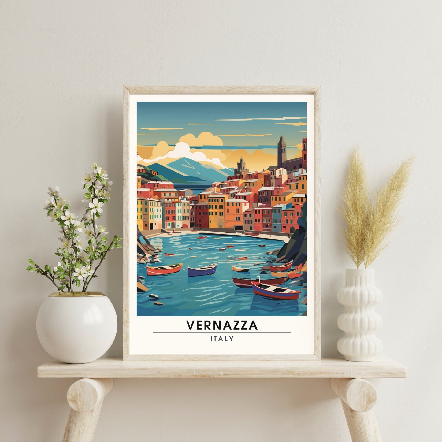 Affiche Vernazza, Italie | impression de voyage Vernazza | affiche de voyage Cinque Terre | affiche Italie