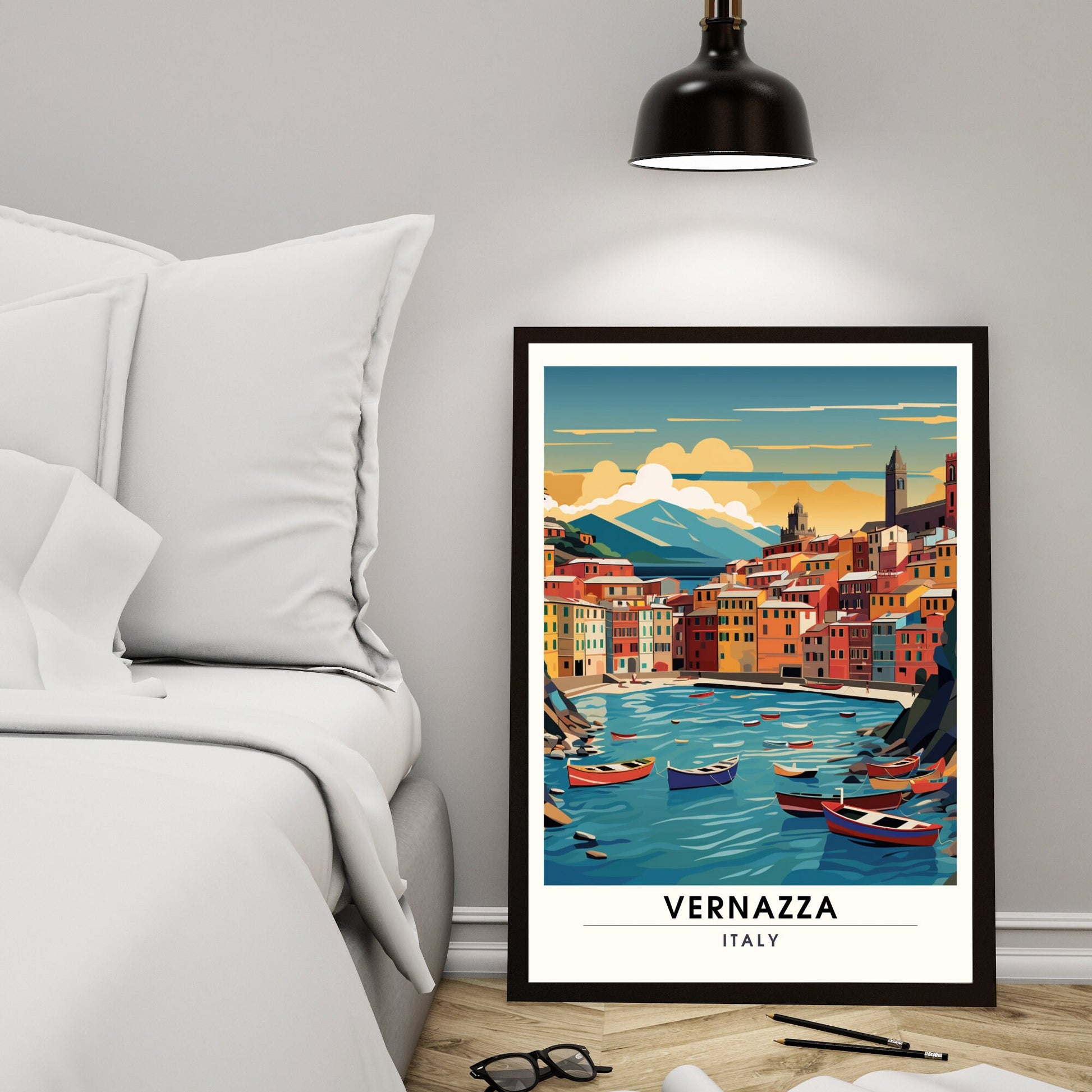 Affiche Vernazza, Italie | impression de voyage Vernazza | affiche de voyage Cinque Terre | affiche Italie