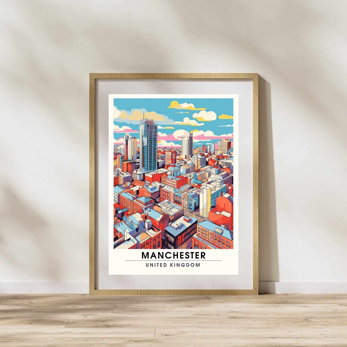 Affiche Manchester | impression de voyage Manchester | affiche de voyage Manchester | Affiche Grande Bretagne