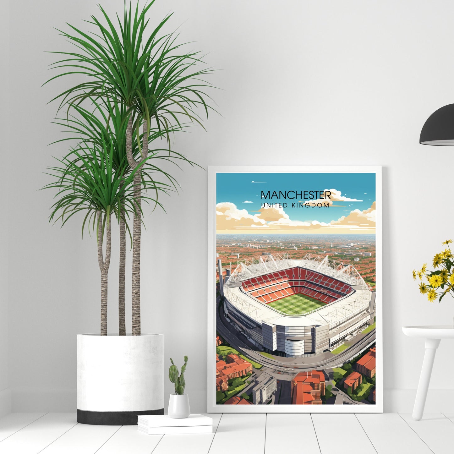 Affiche Manchester | impression de voyage Manchester | affiche de voyage Manchester | Affiche Old Trafford