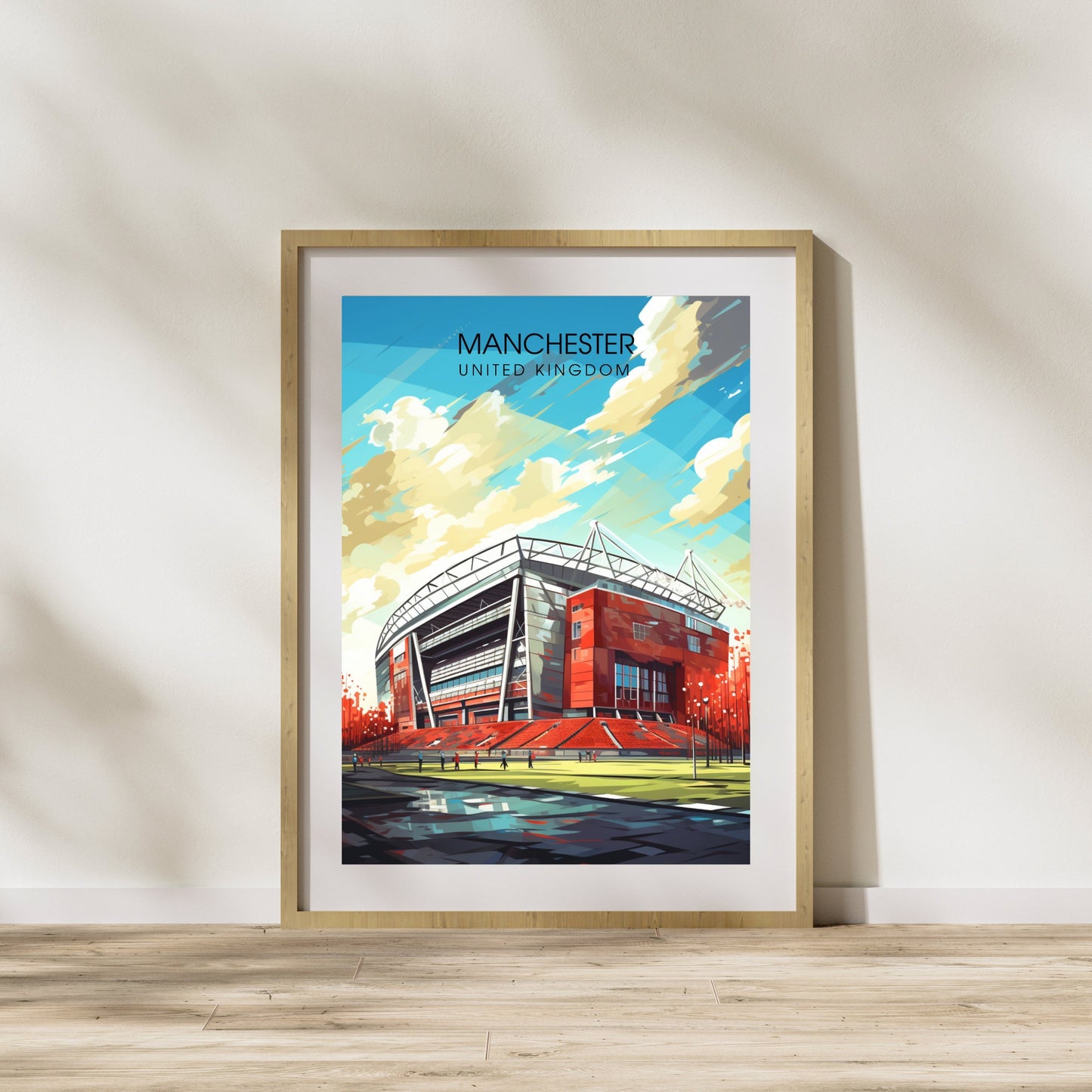 Affiche Manchester | impression de voyage Manchester | affiche de voyage Manchester | Affiche Old Trafford