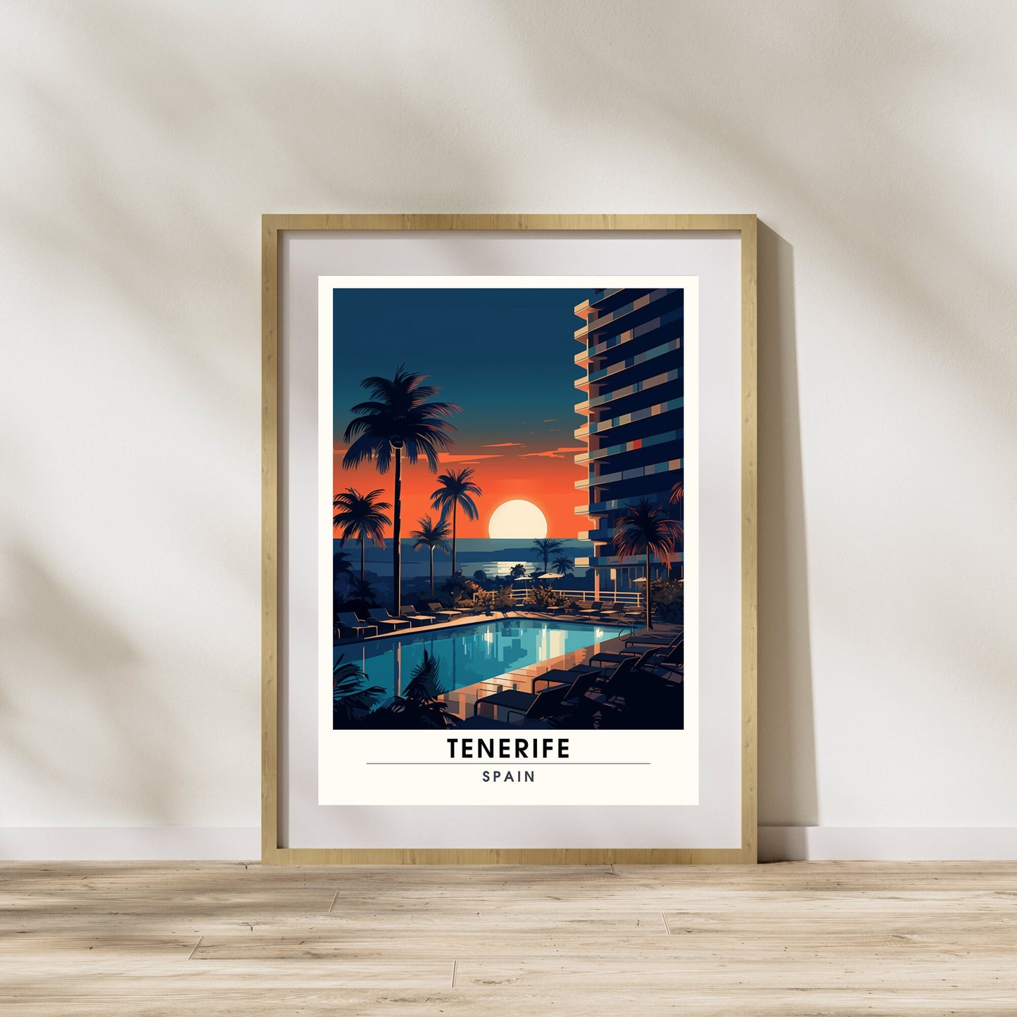 Affiche Tenerife | impression de voyage Tenerife | Impression Tenerife | Affiche Espagne | Affiche de voyage