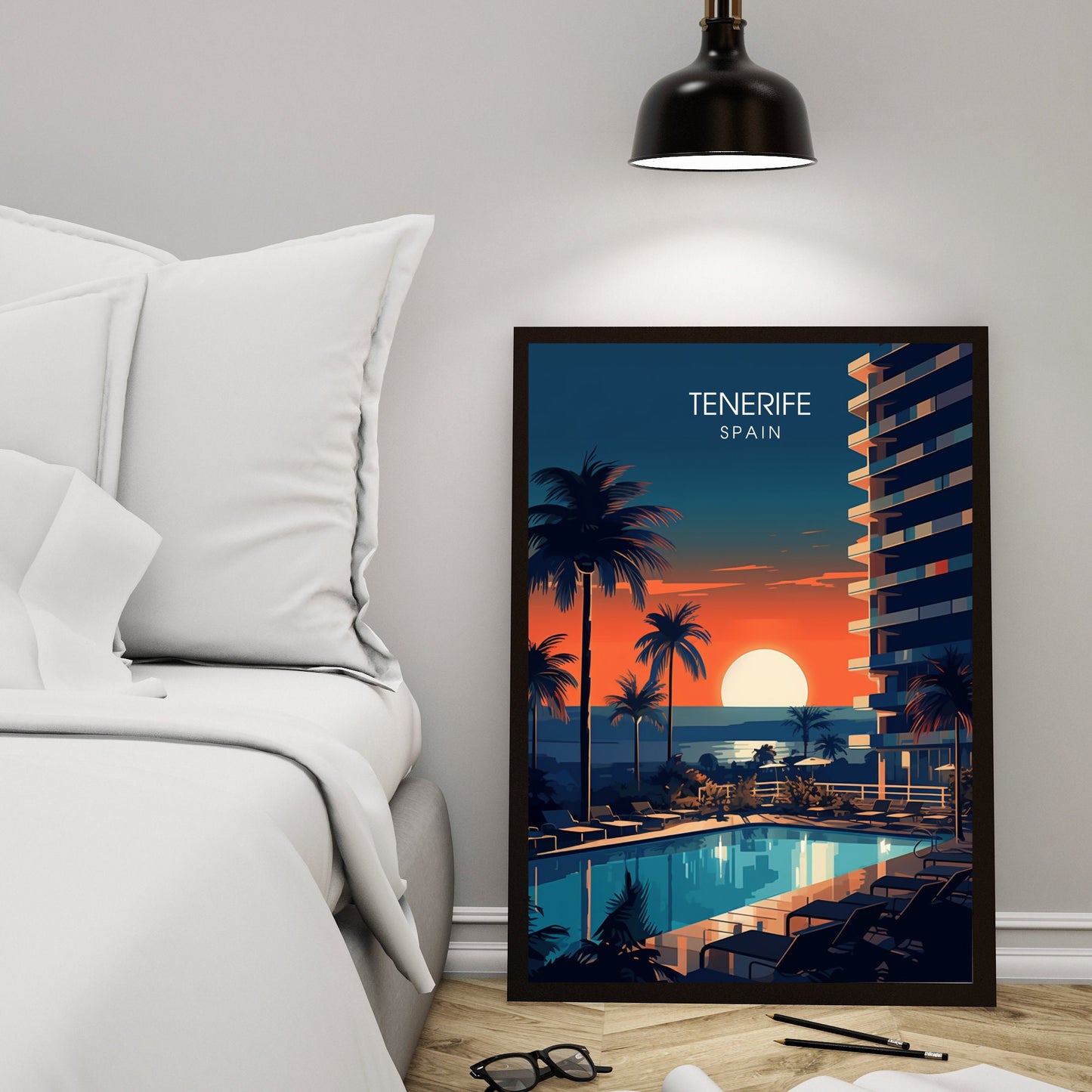 Affiche Tenerife | impression de voyage Tenerife | Impression Tenerife | Affiche Espagne | Affiche de voyage