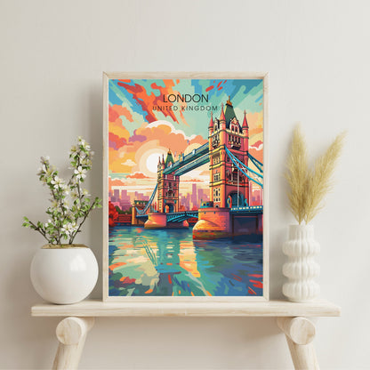 Affiche Londres | impression de voyage Londres | Impression Londres | Affiche Royaume-Uni