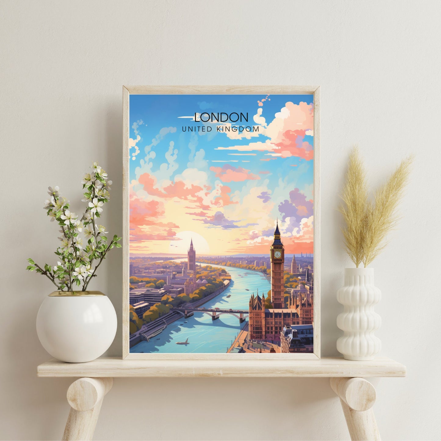 Affiche Londres | impression de voyage Londres | Impression Londres | Affiche Royaume-Uni