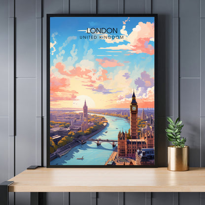 Affiche Londres | impression de voyage Londres | Impression Londres | Affiche Royaume-Uni