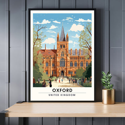 Affiche Oxford | impression de voyage Oxford | Impression Oxford | Affiche Royaume-Uni