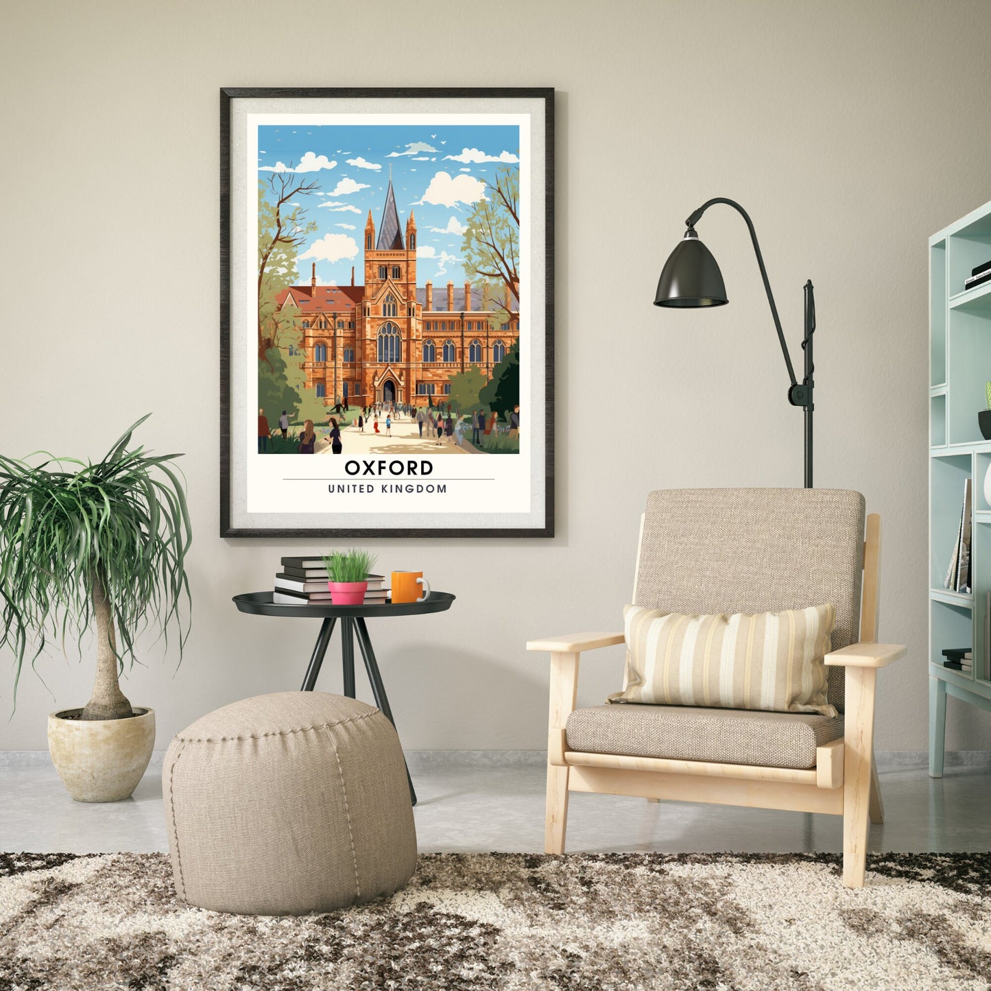 Affiche Oxford | impression de voyage Oxford | Impression Oxford | Affiche Royaume-Uni