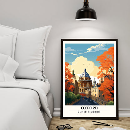 Affiche Oxford | impression de voyage Oxford | Impression Oxford | Affiche Royaume-Uni