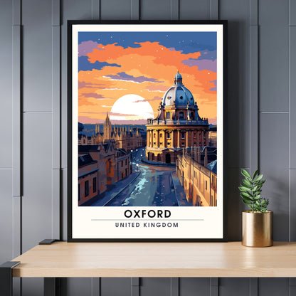 Affiche Oxford | impression de voyage Oxford | Impression Oxford | Affiche Royaume-Uni