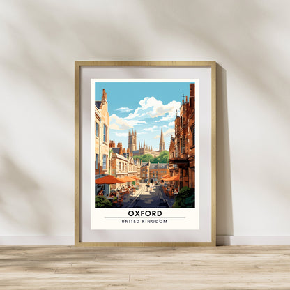 Affiche Oxford | impression de voyage Oxford | Impression Oxford | Affiche Royaume-Uni