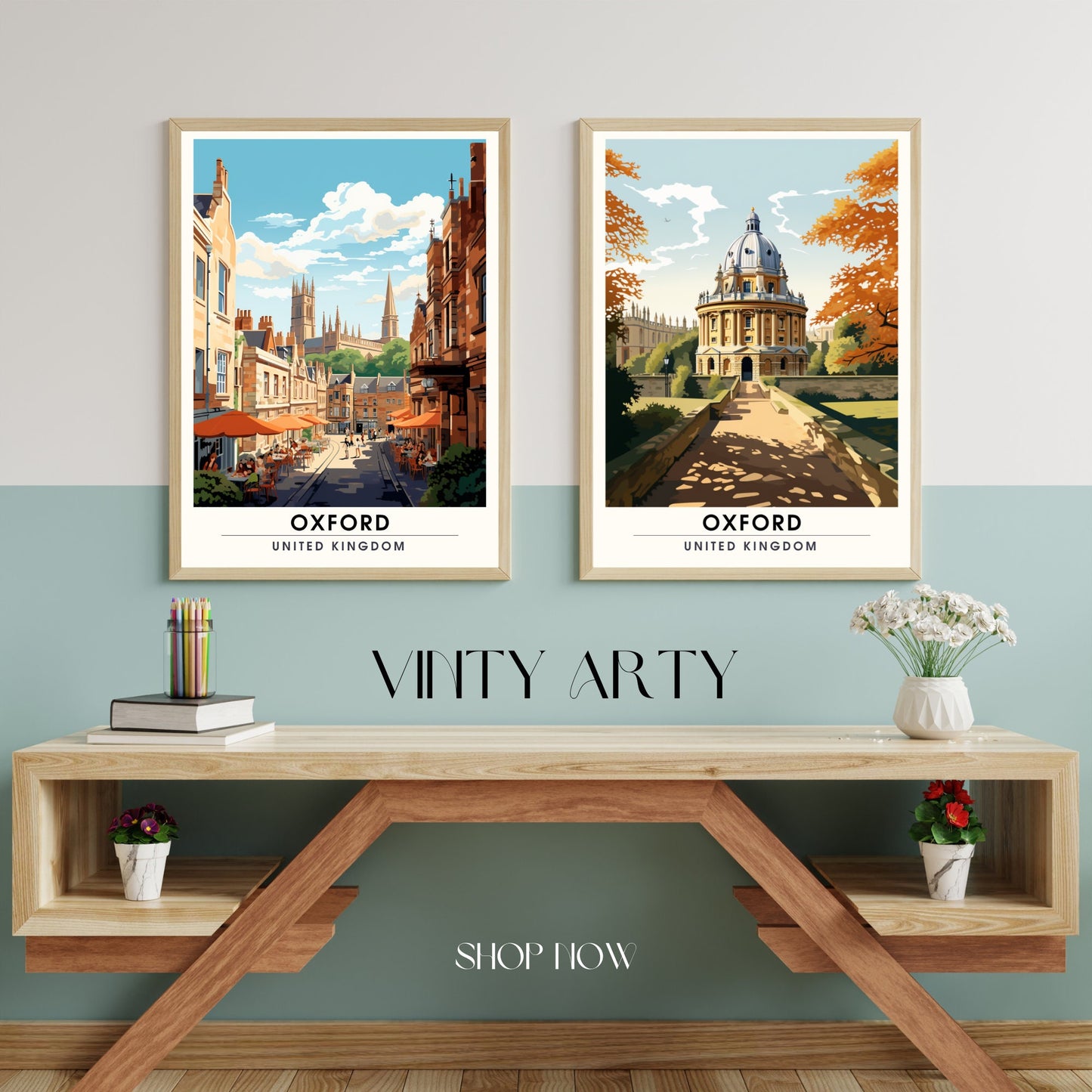 Affiche Oxford | impression de voyage Oxford | Impression Oxford | Affiche Royaume-Uni