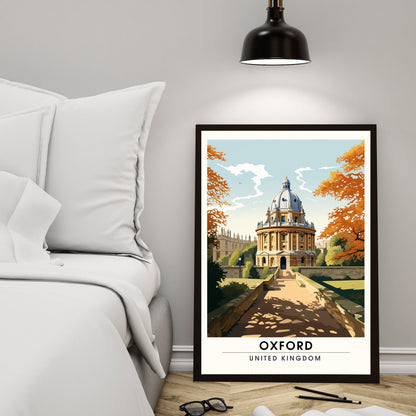 Affiche Oxford | impression de voyage Oxford | Impression Oxford | Affiche Royaume-Uni