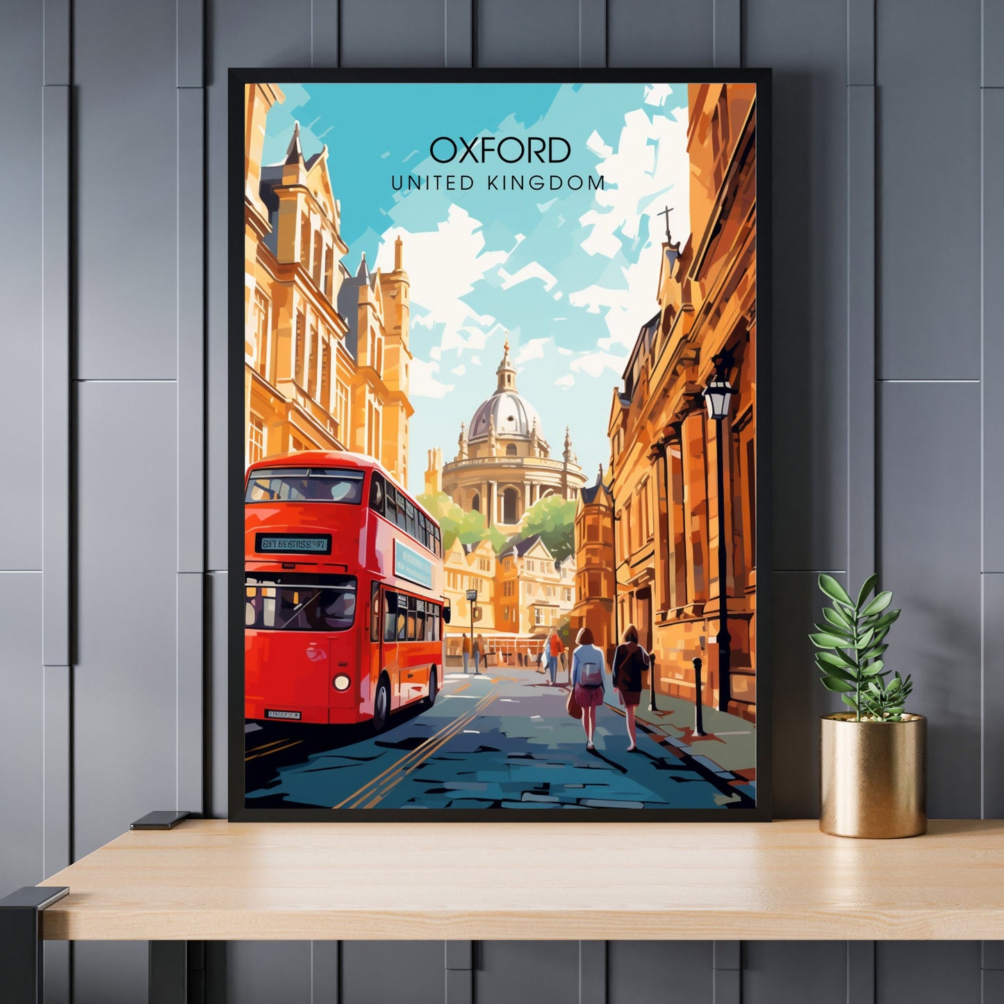 Affiche Oxford | impression de voyage Oxford | Impression Oxford | Affiche Royaume-Uni