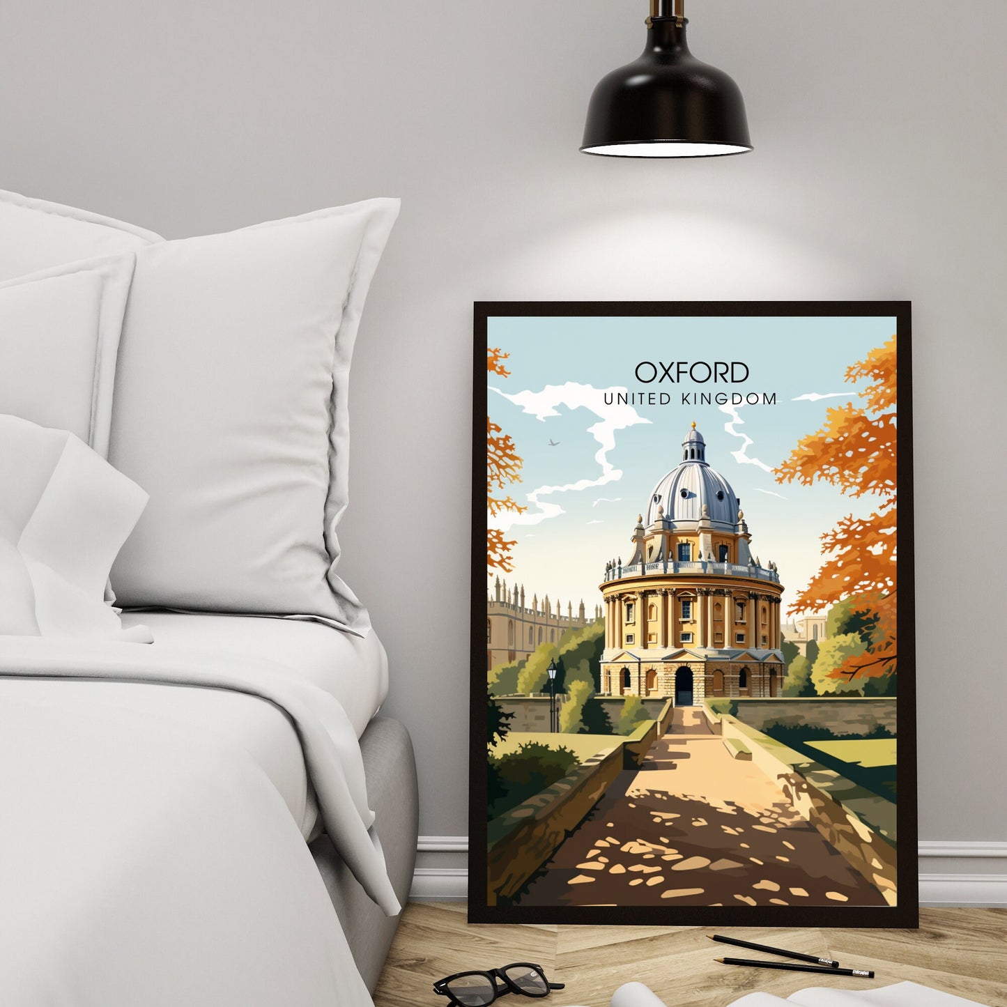 Affiche Oxford | impression de voyage Oxford | Impression Oxford | Affiche Royaume-Uni