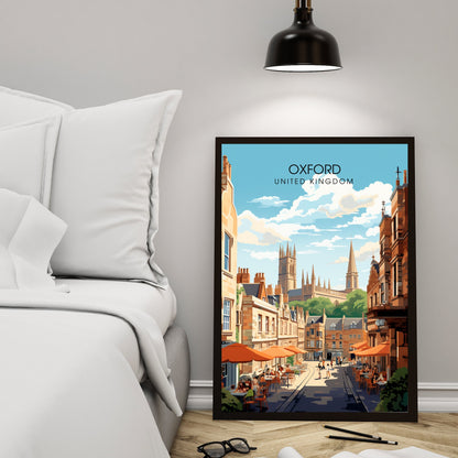 Affiche Oxford | impression de voyage Oxford | Impression Oxford | Affiche Royaume-Uni