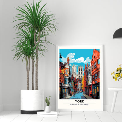 Affiche York | impression de voyage York | Impression York | Affiche Royaume-Uni