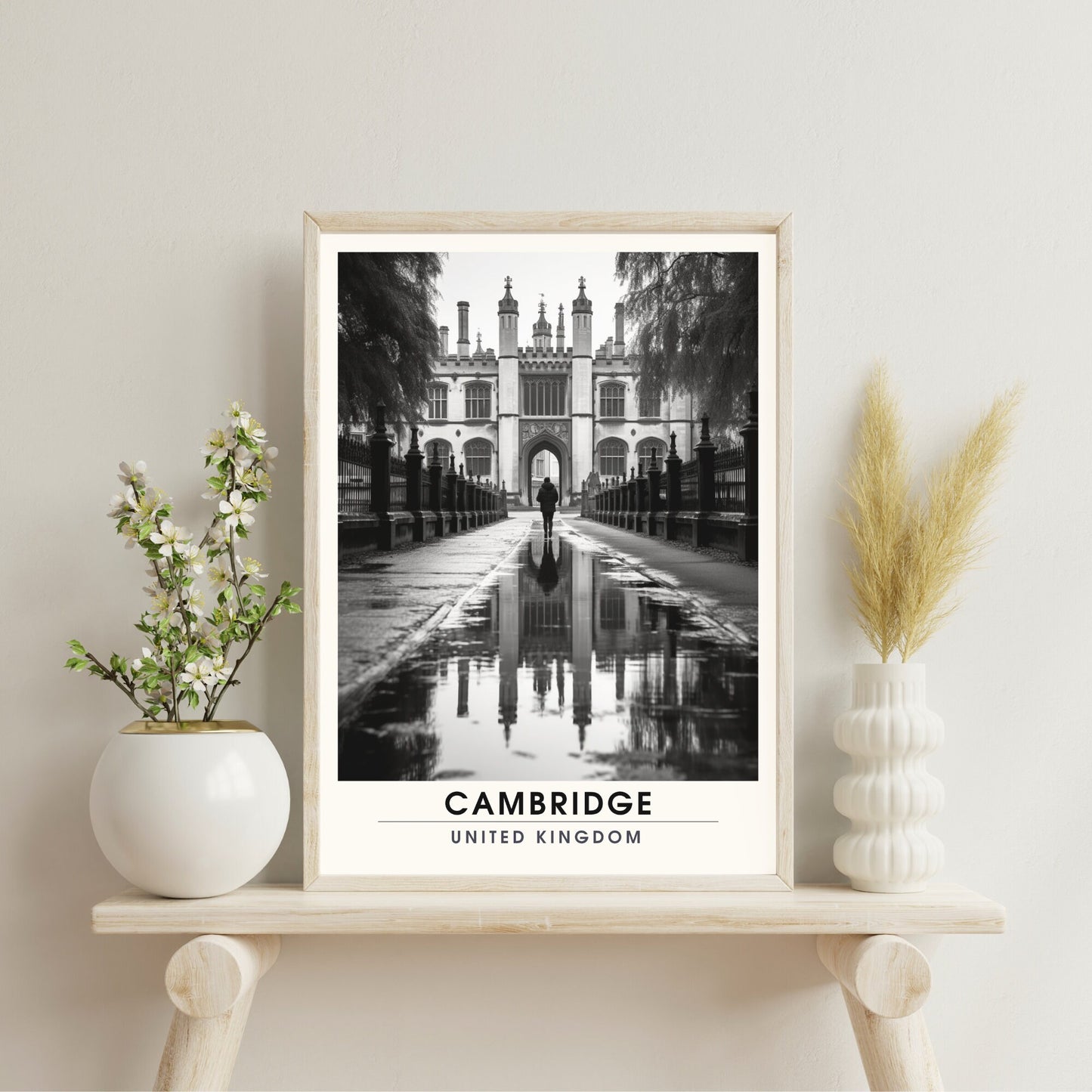 Affiche Cambridge | impression de voyage Cambridge | Impression Cambridge | Université de Cambridge