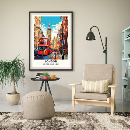 Affiche Londres | impression de voyage Londres | Impression Londres | Affiche Royaume-Uni