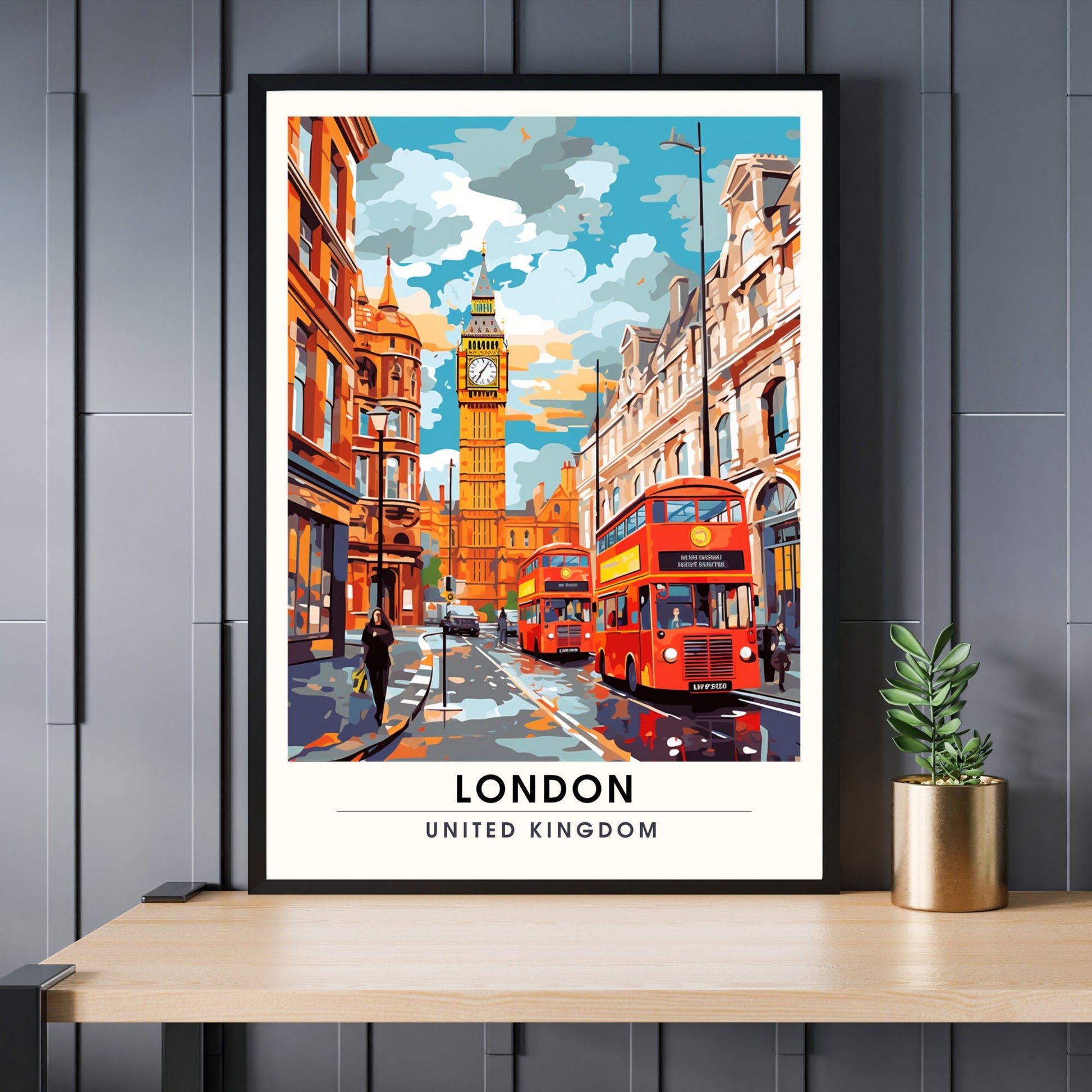 Affiche Londres | impression de voyage Londres | Impression Londres | Affiche Royaume-Uni