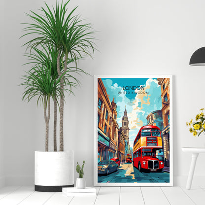 Affiche Londres | impression de voyage Londres | Impression Londres | Affiche Royaume-Uni