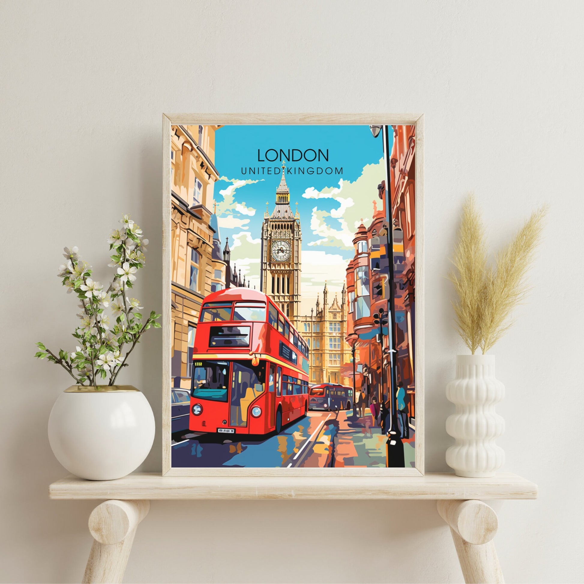 Affiche Londres | impression de voyage Londres | Impression Londres | Affiche Royaume-Uni