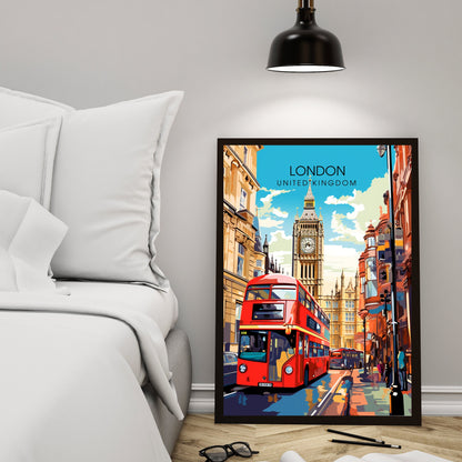 Affiche Londres | impression de voyage Londres | Impression Londres | Affiche Royaume-Uni