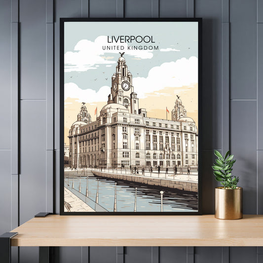 Affiche Liverpool | impression de voyage Liverpool | Impression Liverpool