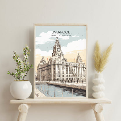 Affiche Liverpool | impression de voyage Liverpool | Impression Liverpool