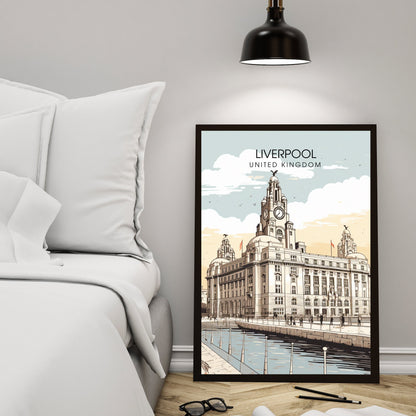 Affiche Liverpool | impression de voyage Liverpool | Impression Liverpool