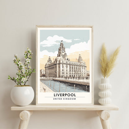 Affiche Liverpool | impression de voyage Liverpool | Impression Liverpool