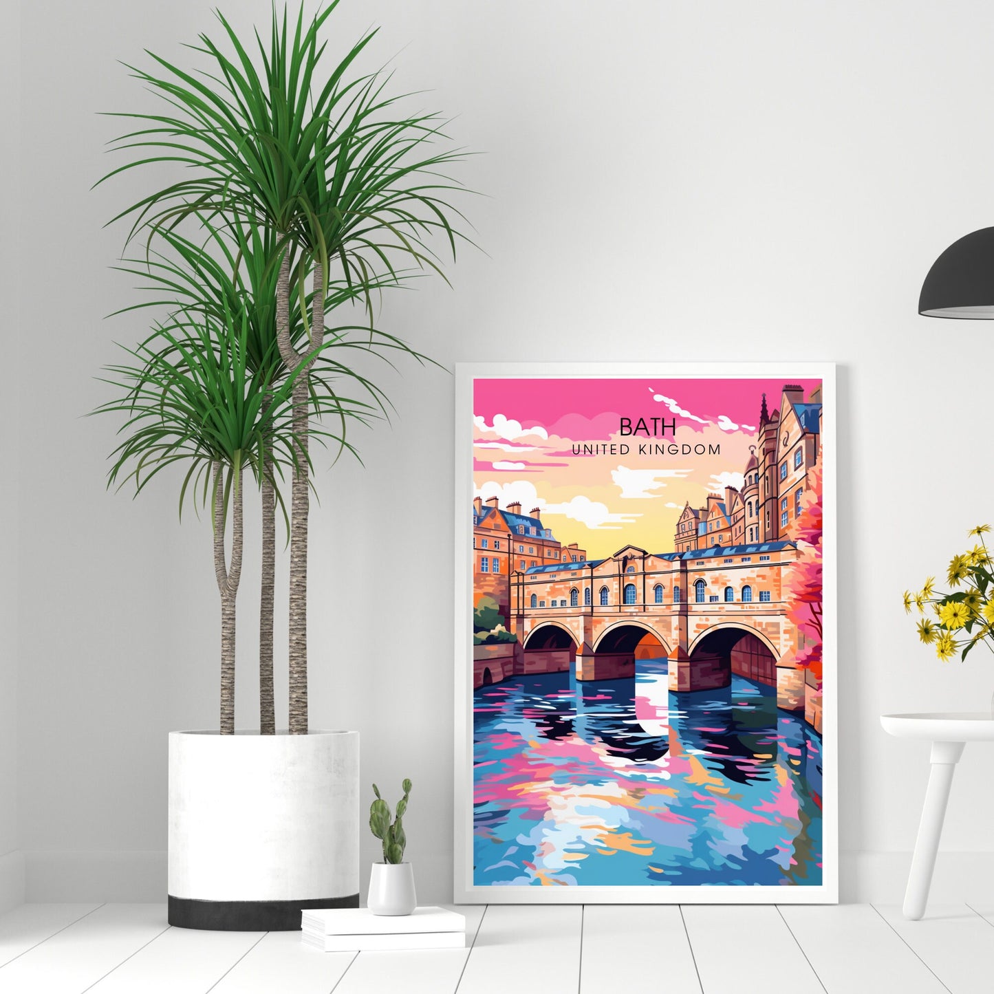 Affiche de Voyage Bath - Impression de voyage Bath - Impression Paysage Urbain Artistique - Collection Souvenirs du Royaume-Uni