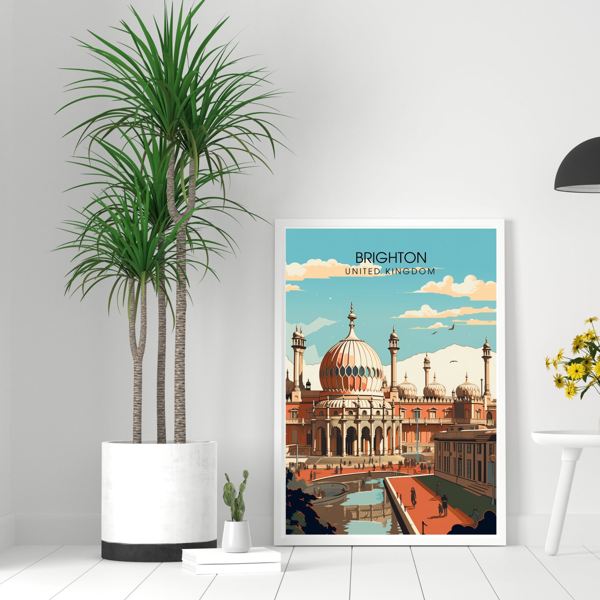 Affiche Brighton- Impression de voyage Brighton - Impression Paysage Urbain Artistique - Collection Souvenirs du Royaume-Uni