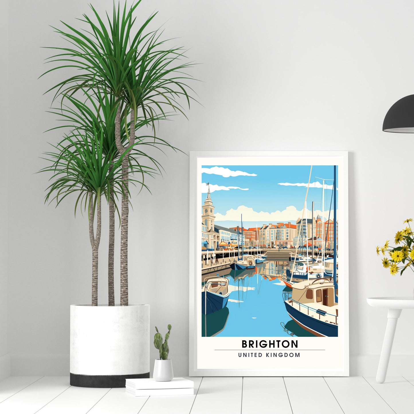 Affiche Brighton- Impression de voyage Brighton - Impression Paysage Urbain Artistique - Collection Souvenirs du Royaume-Uni