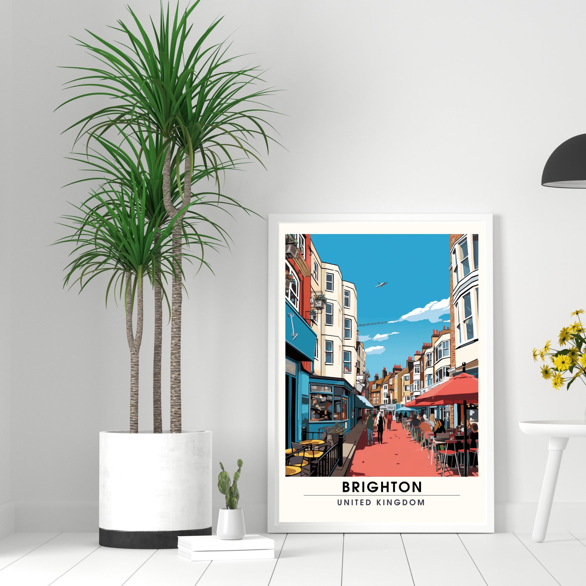 Affiche Brighton- Impression de voyage Brighton - Impression Paysage Urbain Artistique - Collection Souvenirs du Royaume-Uni