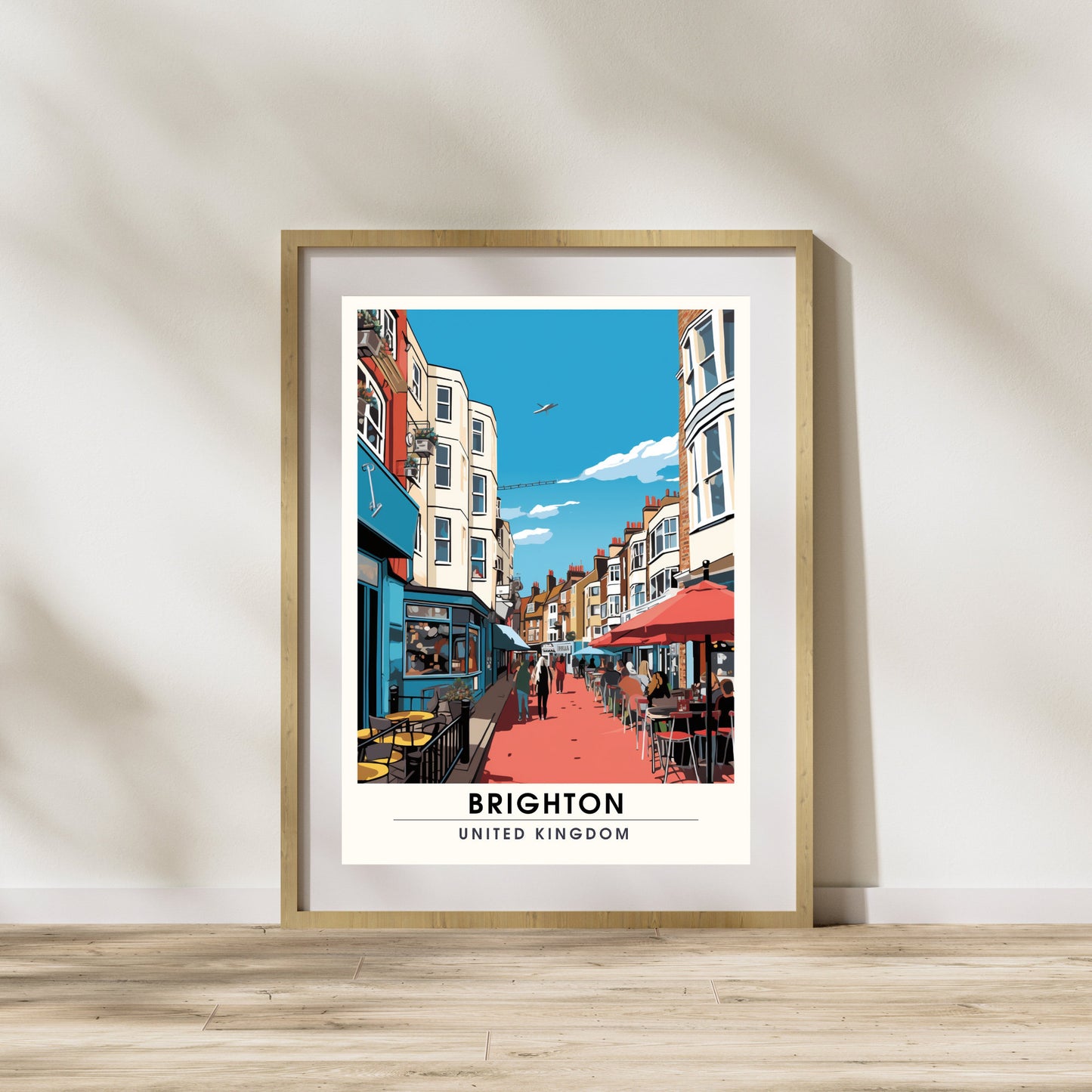 Affiche Brighton- Impression de voyage Brighton - Impression Paysage Urbain Artistique - Collection Souvenirs du Royaume-Uni