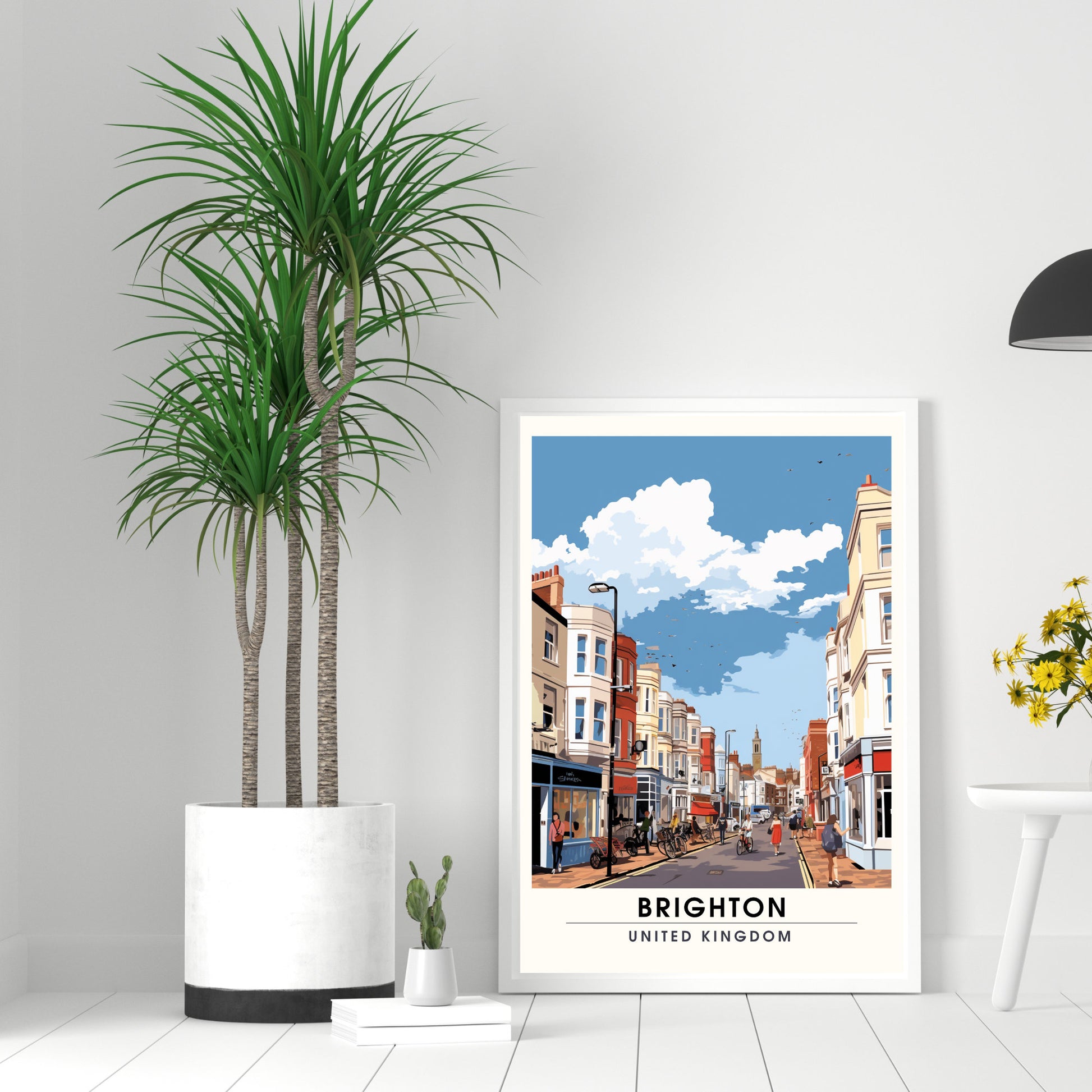 Affiche Brighton- Impression de voyage Brighton - Impression Paysage Urbain Artistique - Collection Souvenirs du Royaume-Uni