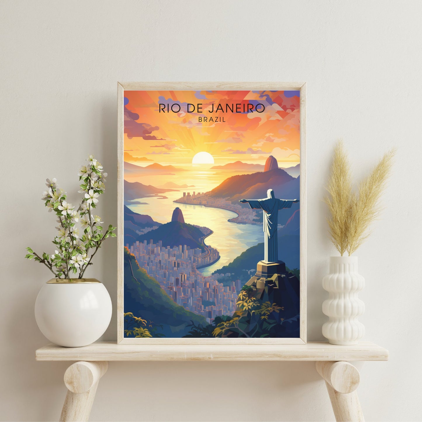 Impression Rio de Janeiro, Brésil | Poster de voyage Rio de Janeiro