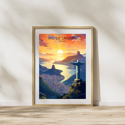 Impression Rio de Janeiro, Brésil | Poster de voyage Rio de Janeiro